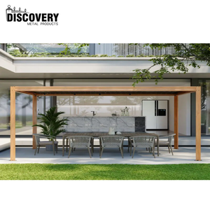 Pérgola Exterior Moderna de Aluminio, Techo de Láminas Bioclimáticas Motorizadas, Gazebo Impermeable <span class=keywords><strong>para</strong></span> Jardín o Patio - Product Image 5