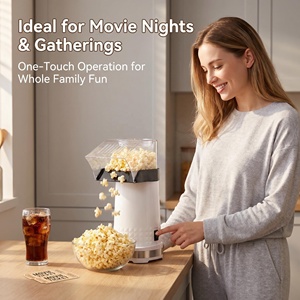 Máquina para Hacer <span class=keywords><strong>Palomitas</strong></span> de Maíz Eléctrica de Aire Caliente de 1200W con Taza Medidora para Uso Doméstico - Product Image 4