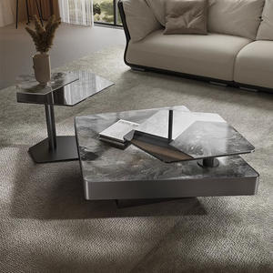 <span class=keywords><strong>Table</strong></span> basse moderne <span class=keywords><strong>ultra</strong></span> simple rock board combinaison lumière luxe salon maison carré rock board <span class=keywords><strong>table</strong></span> basse en verre - Product Image 3