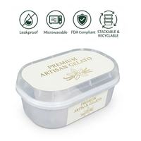 OEM ODM Aanpasbare Elliptische Container Met Deksel Lekvrij Vriesbestendig voor Opslag van Diepvriesfruit en IJs