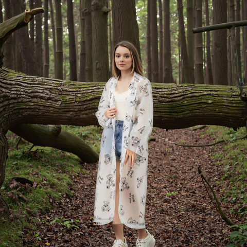 Wholesale Custom Printed Peva Raincoat for Adults Classic Style Waterproof Rain Coat for Camping and Tours