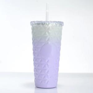 Nuevo termo creativo para coche <span class=keywords><strong>de</strong></span> 700 ml, <span class=keywords><strong>de</strong></span> acero inoxidable 304, con diseño <span class=keywords><strong>de</strong></span> diamante doble y succión tipo rejilla. - Product Image 3