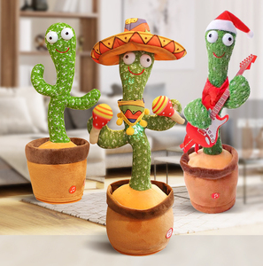 Cactus Cactus High Quality Funny Products Cute Stuffed Flowerpot Twisting Dancing Cactus Doll Plush Singing Dancing Cactus Toy