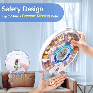 Điện tử Pill tổ chức cho người cao niên, thông minh Pill Dispenser với báo động, liều lượng hẹn giờ cho các loại thuốc, vitamin & quy định - Product Image 5