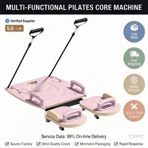 Professional Home Pilates Reformer Board, 330lbs Capacity Silent Wheels Fitness <b>Machine</b> for Full-Body <b>Stretching</b> CE RoHS - Product Image 2