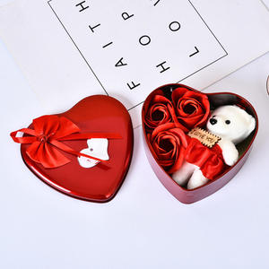 Caja de Regalo de Lujo con Diseño de Jabón de Rosas Artificiales y Oso de Peluche para Navidad, San Valentín, Día de la Madre, Regalo de Boda - Product Image 3
