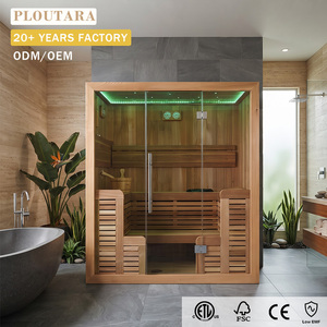Sauna Ibrida Ploutara Contractor 2000mm in Abete Canadese, Infrarossi e Vapore Secco, Riscaldamento Rapido 185°<span class=keywords><strong>F</strong></span>, Certificata ETL CE FSC, Prefabbricata - Product Image 1