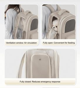 Luxury Solid Custom Designer Bag Logo-Lightweight Durable Eco-Friendly Large Size Portable 15kg Dogs <b>Cats</b> Travel Pet <b>Backpack</b> - Product Image 5