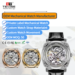 Reloj Mecánico Automático de Lujo Tevis 894, Caja de Aleación, Correa de Cuero, Resistente al Agua 3BAR, Reloj de Negocios para <span class=keywords><strong>Hombre</strong></span> - Product Image 1