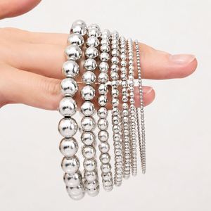 Custom Wholesale Vintage <b>Bracelet</b> 18K Gold Plated Stainless Steel Jewelry <b>Beads</b> <b>Bracelet</b> Women Gift Jewelry - Product Image 5
