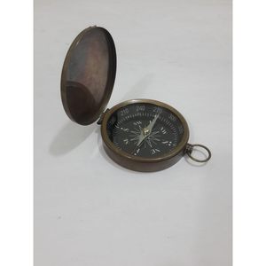 Boussole de poche nautique en laiton ALFA NAUTICAL, 2 pouces, portable, avec anneau de suspension, outil de navigation pour la randonnée et les activités de plein air - Product Image 2