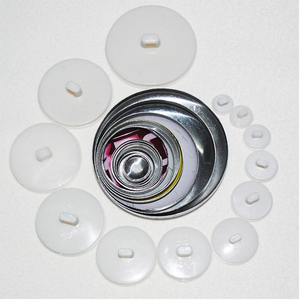 Nhà Máy Giá Thành Phần Handmade Bao Phủ Nút Với Nhựa Chân Trở Lại Vải Vải Bao Phủ Nút - Product Image 4