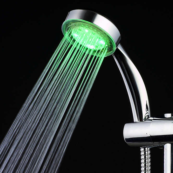 Strong Pressure Temperature Control Handheld Water Saving LED Rainfall ...