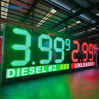 Panneau LED personnalisé pour affichage des prix de l'essence, 7 segments, avec armoire étanche IP65 et télécommande pour pylône extérieur