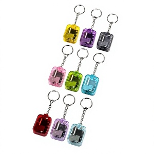 Pendentif porte-clés en acrylique soigneusement sélectionné, style européen, boîte à musique, cadeau créatif, souvenir de voyage, thème DIY Château dans le Ciel - Product Image 1