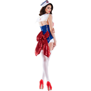 Combinaison de <span class=keywords><strong>marin</strong></span> pour femme, uniforme de jeu d'anime rétro, costume de pirate féminin, costumes de cosplay pour Halloween - Product Image 2