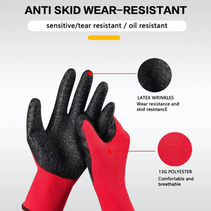 Wholesale Safety Gloves Anti-Slip <b>Rubber</b> Palm Coated Construction Gloves with Nylon Liner for <b>Automotive</b> Work - Product Image 2
