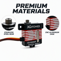 XQ-POWER XQ-S2230F 32KG Servo numérique sans noyau étanche avec engrenage en acier inoxydable et boîtier en aluminium CNC 8.4V pour hélicoptère RC et avion à voilure fixe