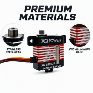 XQ-POWER XQ-S2230F Servo numérique sans noyau 32KG étanche avec engrenages en acier inoxydable et boîtier en aluminium CNC 8.4V pour hélicoptère RC et aéronef à voilure fixe - Product Image 4