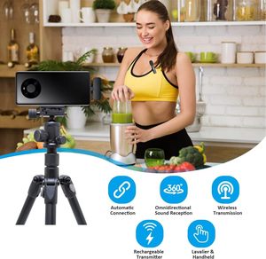 ไมโครโฟนไร้สายแบบหนีบปกเสื้อขนาดเล็ก 2.4GHz ชนิด Type C USB สำหรับโทรศัพท์มือถือ Android, iPhone, iOS และ iPad - Product Image 5