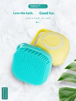 Brosse de Douche pour Animaux de Compagnie en Silicone OEM ODM avec Distributeur de Savon, Brosse de Massage en Plastique pour Chats et Chiens pour Utilisation en Salle de Bain