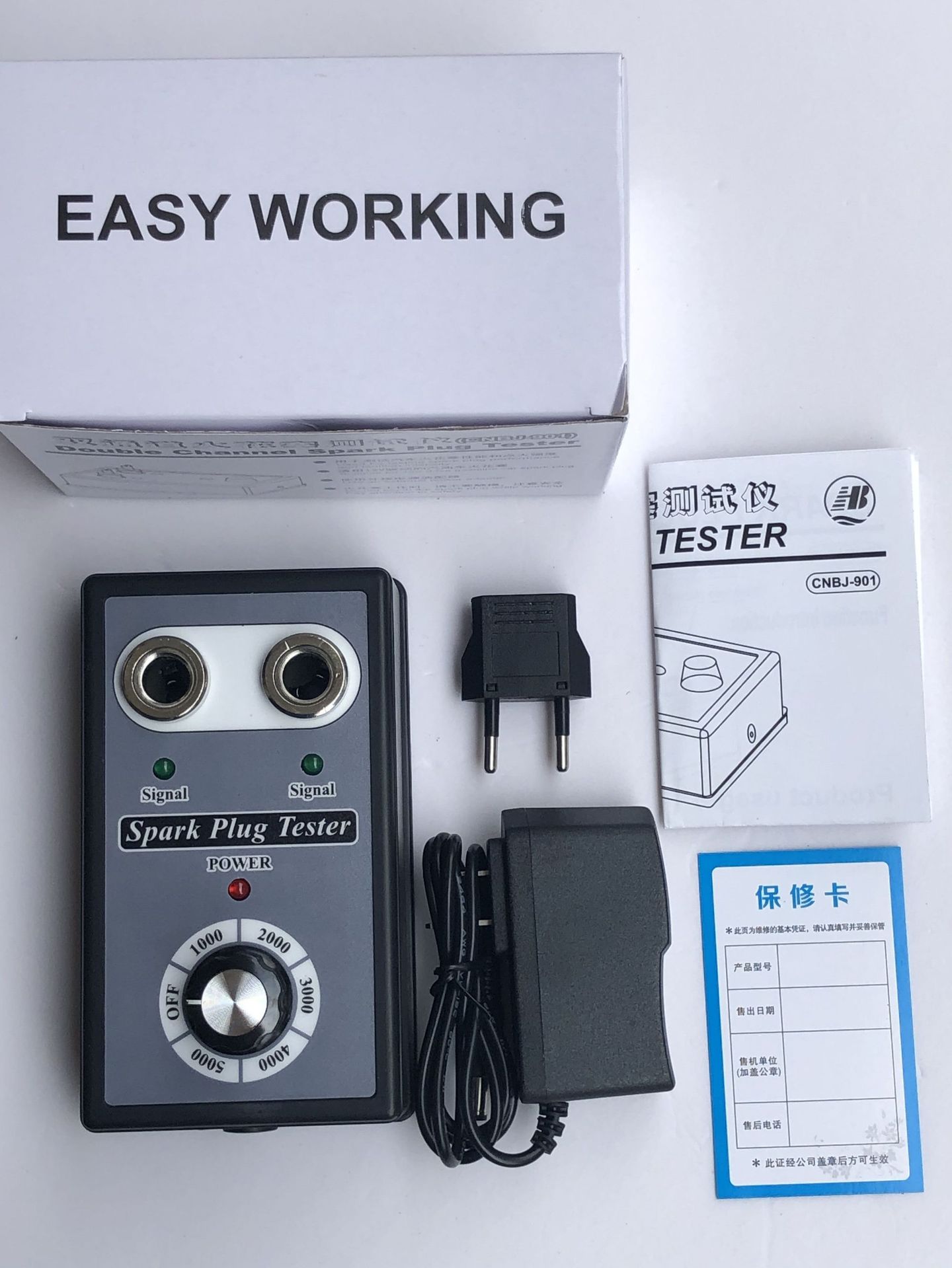 Auto Zündung Zündkerzentester 12V Benzin Zündkerze Analysator Zweiloch