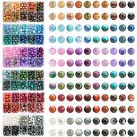 8MM kristal taklidi doğa taş cam nokta boncuk kutu seti dağınık boncuklar bilezikler için DIY takı yapımı dikiş aksesuarları