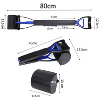 Ramasse-crottes pliable personnalisé pour animaux de compagnie, 80 cm, mains libres, portable, ramasseur de déchets pour chien et chat, outil de nettoyage extérieur écologique