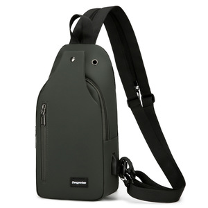 Bolso Bandolera Cruzado Antirrobo Impermeable para Hombre con Puerto de Carga USB, Nuevo Estilo Unisex al por Mayor - Product Image 3