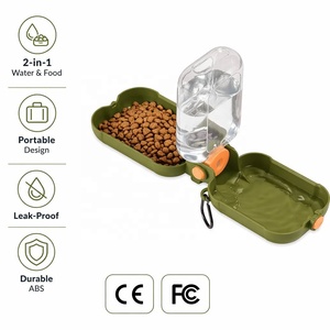 <span class=keywords><strong>Bottiglia</strong></span> da Viaggio per Animali Domestici Senza BPA 2-in-1, Contenitore per Acqua e Cibo per Cani, Dispositivo Portatile per Alimentazione in Viaggio - Product Image 1