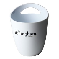 Seau à glace isotherme 3,5 L en plastique avec poignée, double impression du logo client, pour champagne, bière et bouteilles de vin, articles promotionnels pour festivals de la bière