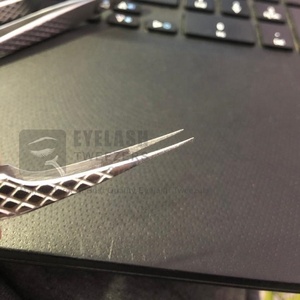 Diamond Dusted Tip Eyelash <b>Tweezers</b> Custom Logo Private Label Sustainable Stainless Steel Volume Extension <b>Tweezers</b> - Product Image 1