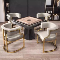 Fauteuil d'appoint moderne en cuir luxueux |   Cadre en métal doré |   Personnalisé, Prix d'usine, Vente en gros |   pour salle de jeux et hôtel