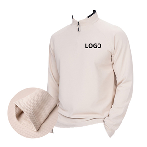 เสื้อวอร์มฟิตเนสแขนยาวมีซิปสำหรับผู้ชายเสื้อออกกำลังกายแขนยาวแห้งเร็วสำหรับฤดูร้อนงานตามสั่ง - Product Image 3