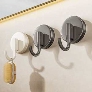 <span class=keywords><strong>Crochet</strong></span> à ventouse en plastique porteur fort pour cuisine salle de bain porte en métal sous vide sans trou mur arrière pour vêtements - Product Image 2