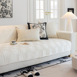 SKYZ Crystal Super Soft Cotton <b>Sofa</b> Cushion Pad Type Solid Color Geometric Pattern Modular <b>Sofa</b> <b>Cover</b> Summer 2023 - Product Image 2