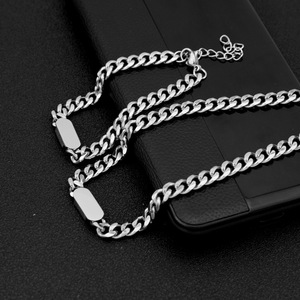 2026 New Simple Niche Design Geometric <b>Chain</b> Necklace <b>Titanium</b> Steel Silver Plated Unisex's Necklaces Fashion Jewelry Wholesale - Product Image 4