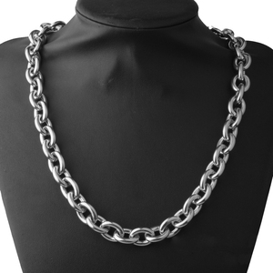 Width11/13/15mm 316L accesorios de acero inoxidable Europeo Americano Rock Hip Hop tendencia O palabra borde collar de acero de titanio - Product Image 5