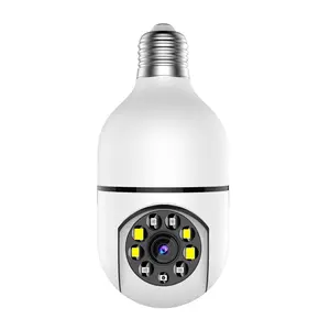 Light bulb camera 360 degree wifi remote home surveillance camera intelligent HD full color indoor light bulb spy cctv camera