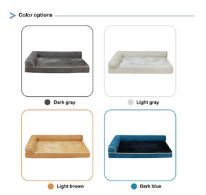 Sofá cama de lujo ecológico DIY para perros, funda lavable extraíble, cama ortopédica grande de espuma viscoelástica para mascotas - Product Image 5