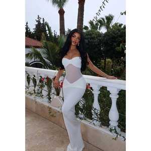 Robe de soirée simple en satin blanc, longue, transparente, coupe trapèze, taille empire, longueur ras du sol, taille XS, pour musulmanes - Product Image 4