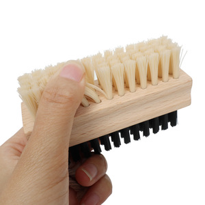 Solid Wood Double Sided Shoe <b>Brush</b> With Hanging Rope Nylon Bristles For Cleaning And <b>Dust</b> Removal - Product Image 4