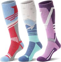 Personnalisé Unisexe Formation Athlétique Logo Équipage Hiver Doux Homme Femmes Randonnée Ski Chaussettes Sport Laine Chaussettes