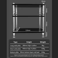 Système de rangement modulaire MRS pour salon, en acier inoxydable et MDF, support HiFi, lecteur CD audiophile, amplificateur, supports en bois massif