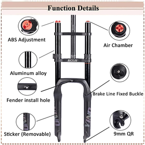 <span class=keywords><strong>Horquilla</strong></span> OEM/ODM BUCKLOS <span class=keywords><strong>de</strong></span> 20 Pulgadas con Liberación Rápida para <span class=keywords><strong>Bicicleta</strong></span> Fat Bike, <span class=keywords><strong>Horquilla</strong></span> Delantera <span class=keywords><strong>de</strong></span> Doble Corona con Suspensión <span class=keywords><strong>de</strong></span> Aire para Descenso - Product Image 3