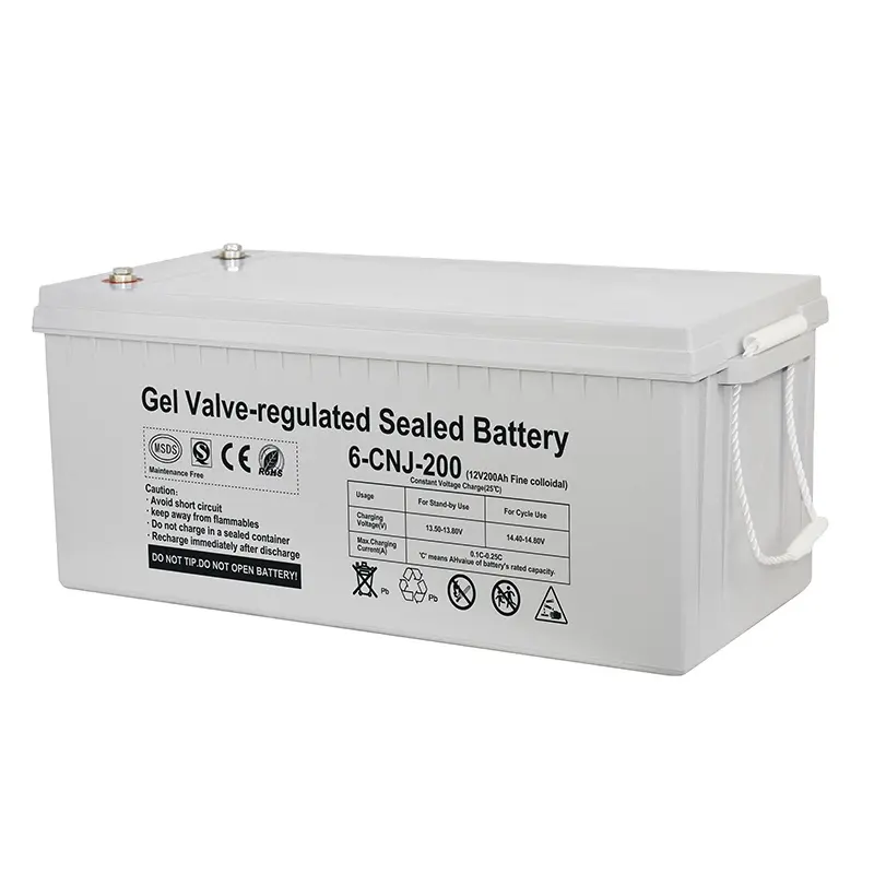 Batteria sigillata regolata con valvola a Gel colloidale Fine 12v 24v 100ah 200ah