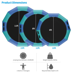 Trampolín Acuático con Capacidad para 330 Libras, 10 Pies, Duradero, con Inflador - Product Image 5