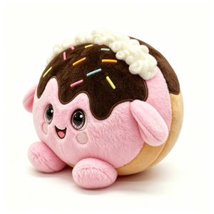 ตุ๊กตาแกะโดนัทแบบกำหนดเอง, ตุ๊กตาแกะโดนัท, ตุ๊กตาโดนัทโรยน้ำตาล, ตุ๊กตาแกะอาหารสีชมพู, ตุ๊กตาสัตว์รูปเบเกอรี่ - Product Image 2