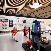 Présentoir de Magasin pour Articles de Basketball : Uniformes, Sacs de Sport, Chaussures – Idéal pour Vitrine de Boutique