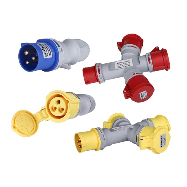Electric Single Three Phase 3pin 4pin 5pin 10a 13a 63a 125a 40a 16a 32a Industrial Plug Socket